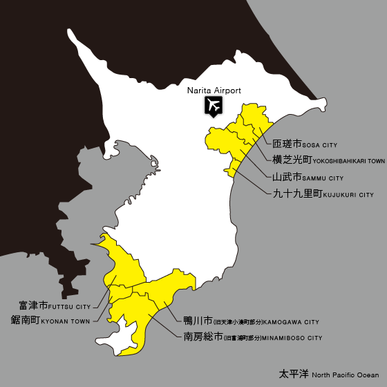 千葉県の全体図
